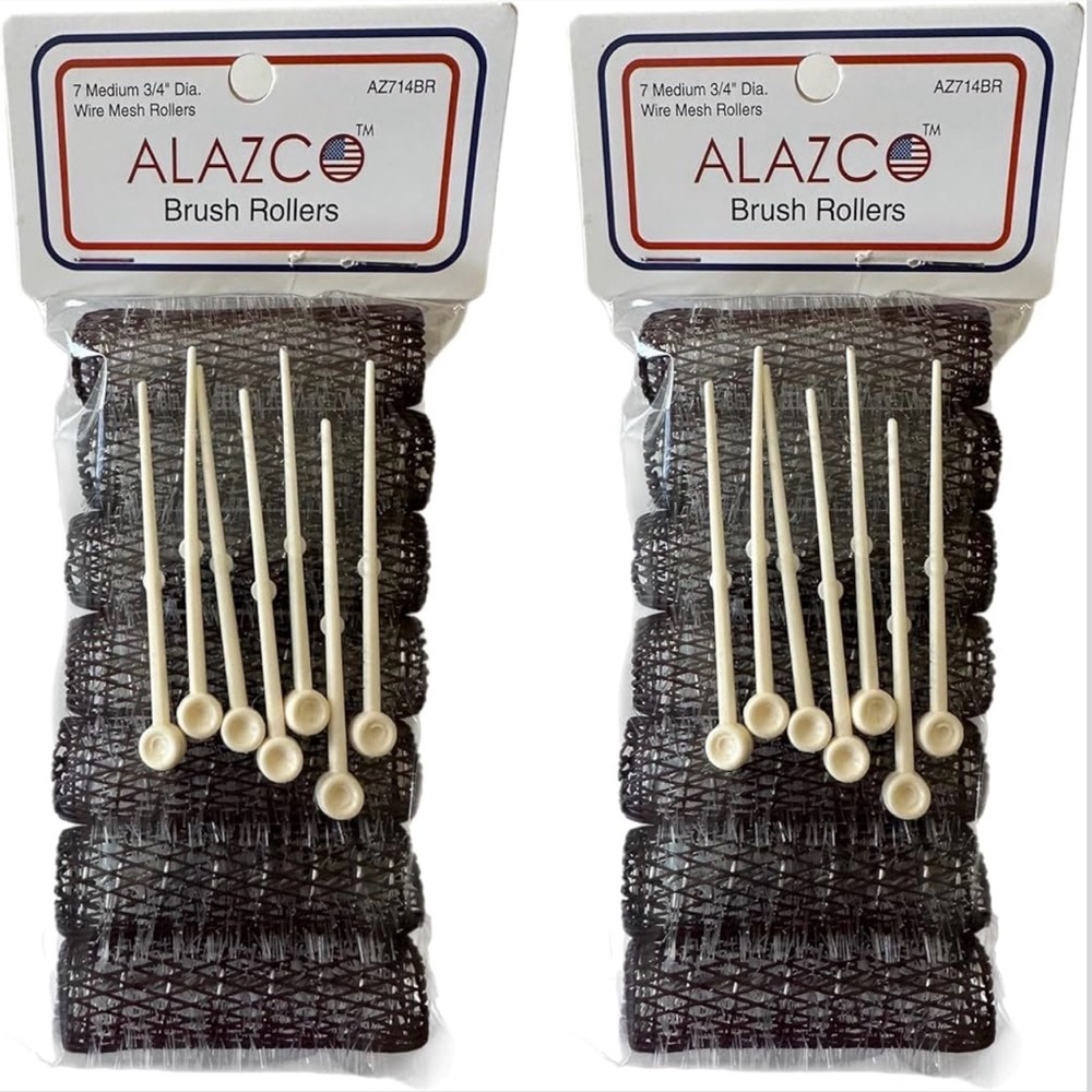 ALAZCO Brush Rollers with Pins (No Heat)